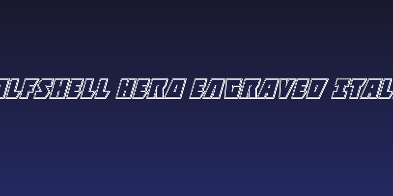 Halfshell Hero Engraved Italic Social Header