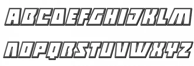 Halfshell Hero Engraved Italic Caratteri MINUSCOLO