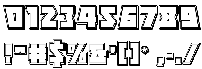Halfshell Hero Engraved Regular Font OTHER CHARS