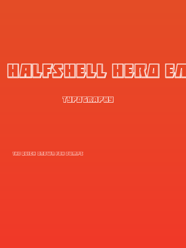 Halfshell Hero Engraved Regular Poster