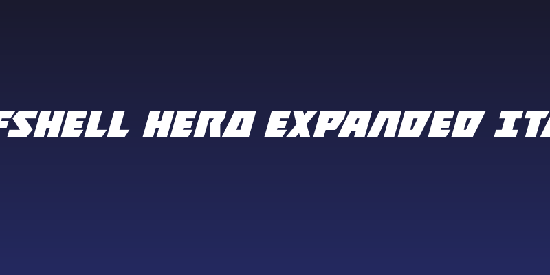 Halfshell Hero Expanded Italic Social Header