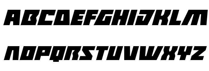 Halfshell Hero Expanded Italic Font LOWERCASE