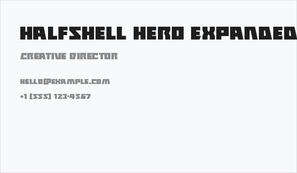 Halfshell Hero Expanded Business Card
