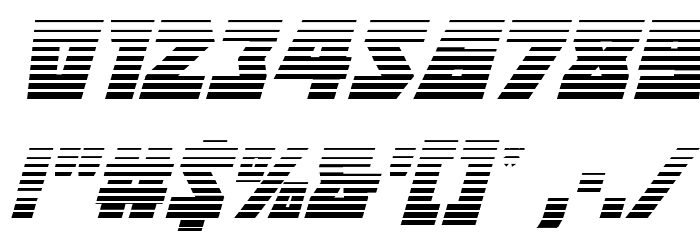 Halfshell Hero Gradient Italic Font OTHER CHARS