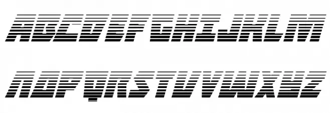 Halfshell Hero Gradient Italic Font Litere mari