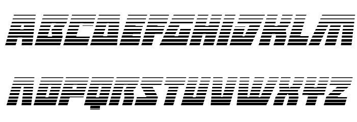 Halfshell Hero Gradient Italic Font LOWERCASE