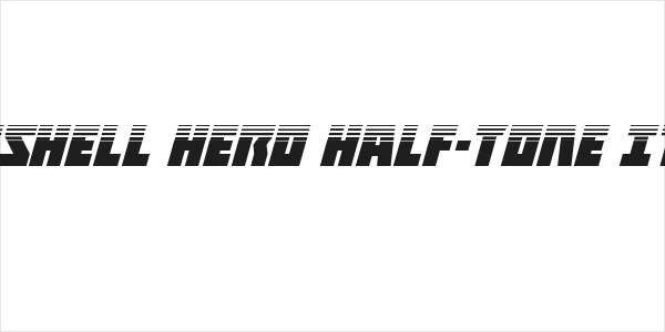 Halfshell Hero Half-Tone Italic Logo