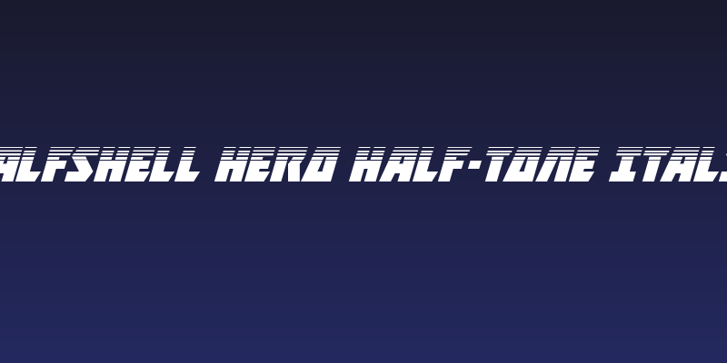Halfshell Hero Half-Tone Italic Social Header