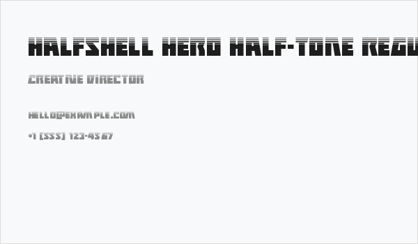 Halfshell Hero Half-Tone Regular Business Card