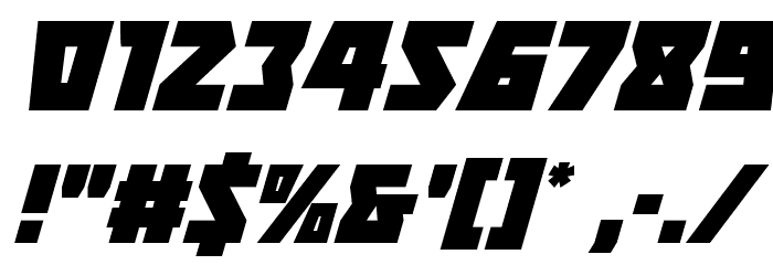 Halfshell Hero Italic Font OTHER CHARS