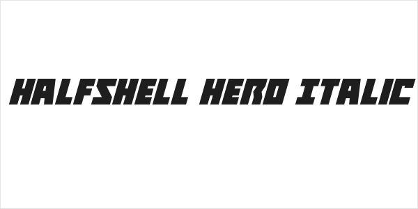 Halfshell Hero Italic Logo