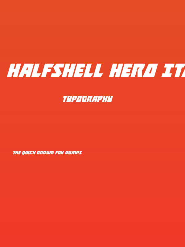 Halfshell Hero Italic Poster