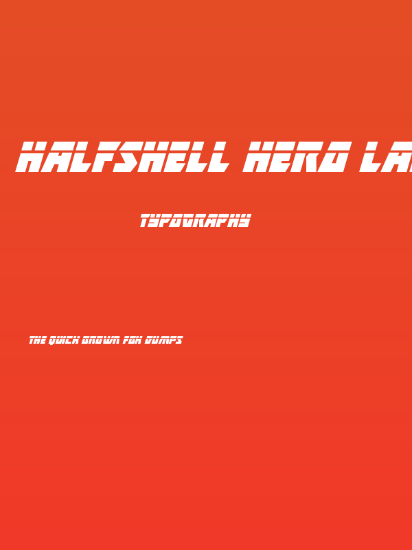 Halfshell Hero Laser Italic Poster
