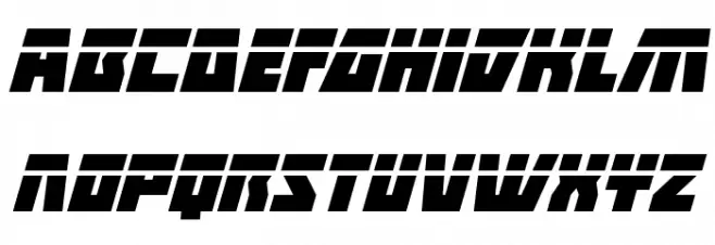 Halfshell Hero Laser Italic Font Litere mici