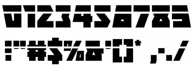 Halfshell Hero Laser Regular Font OTHER CHARS