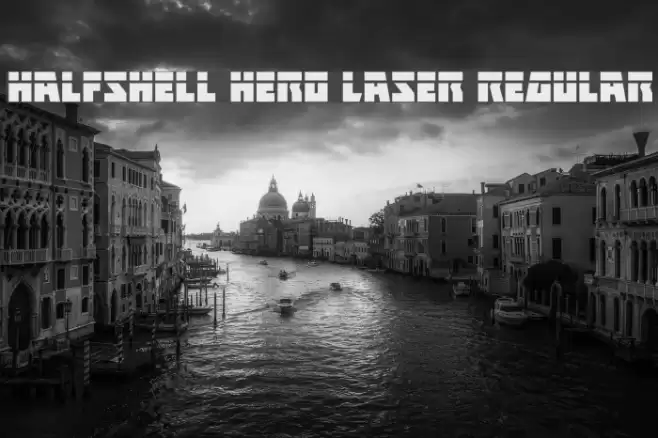 Halfshell Hero Laser Regular Font examples