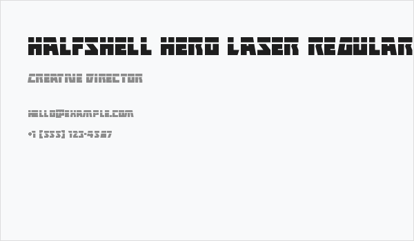 Halfshell Hero Laser Regular Business Card