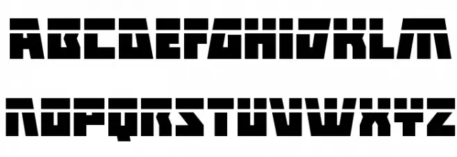 Halfshell Hero Laser Regular Font Litere mici