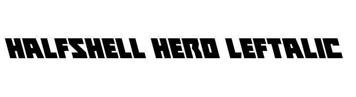 Halfshell Hero Leftalic  フリーフォントのダウンロード