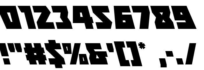 Halfshell Hero Leftalic Font OTHER CHARS