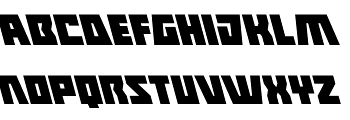 Halfshell Hero Leftalic Font LOWERCASE