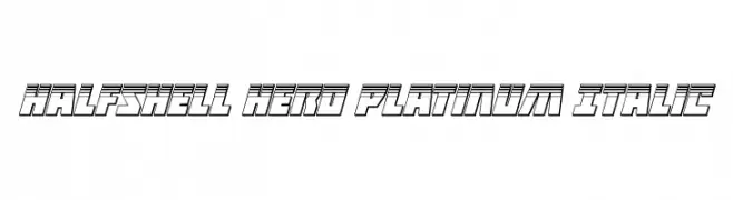 Halfshell Hero Platinum Italic  les polices de caractères gratuit tlcharger