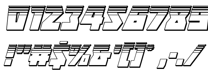 Halfshell Hero Platinum Italic Font OTHER CHARS