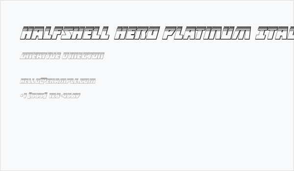 Halfshell Hero Platinum Italic Business Card