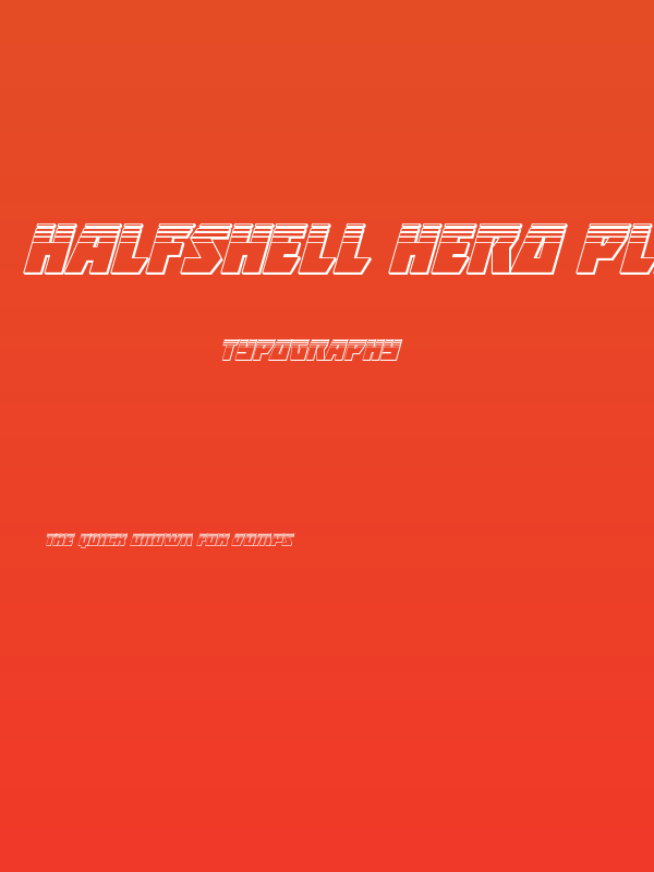 Halfshell Hero Platinum Italic Poster