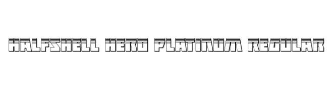 Halfshell Hero Platinum Regular  les polices de caractères gratuit tlcharger