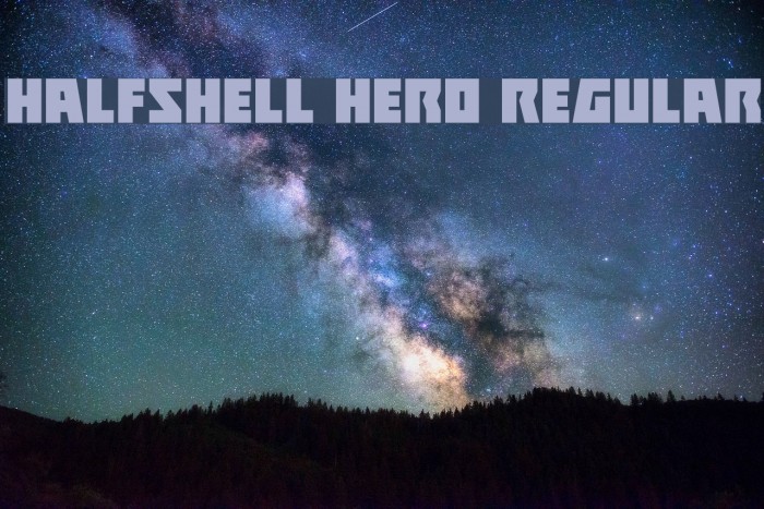 Halfshell Hero Regular Schriftart examples