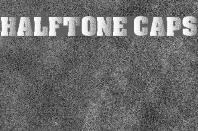 Halftone CAPS Font examples