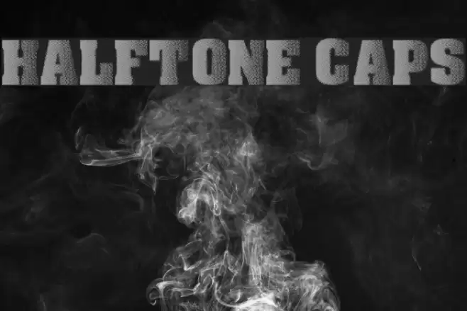 Halftone CAPS Font examples