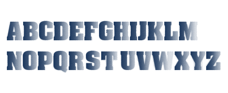 Halftone CAPS Lowercase