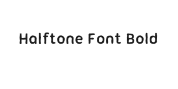 Halftone Font Bold Logo