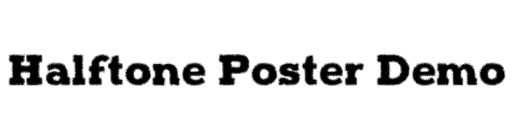 Halftone Poster Demo Font