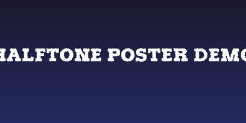Halftone Poster Demo Social Header
