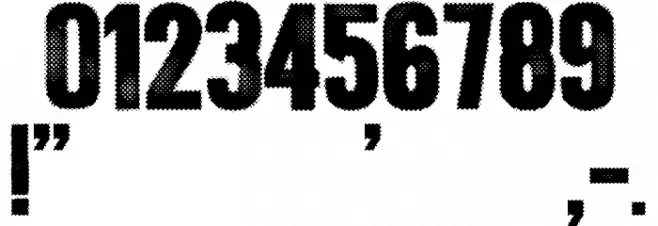 Halftoned Backup Font OTHER CHARS