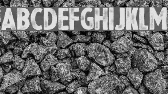 Halftoned Backup Font examples