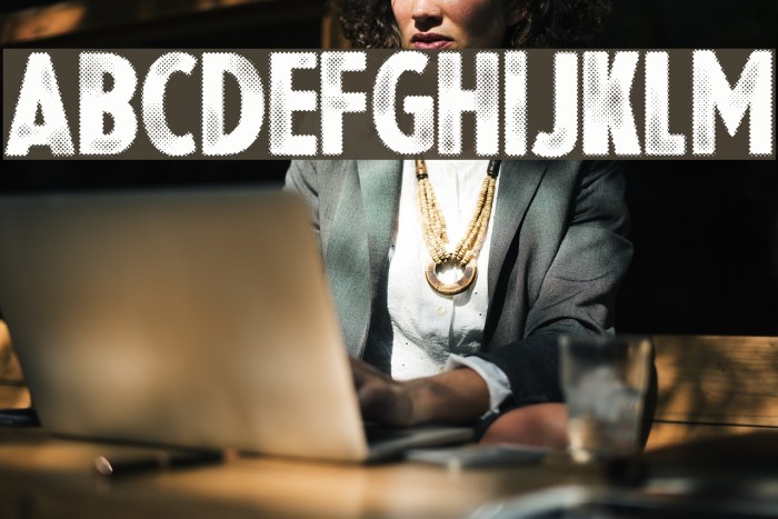 Halftoned Backup Font examples