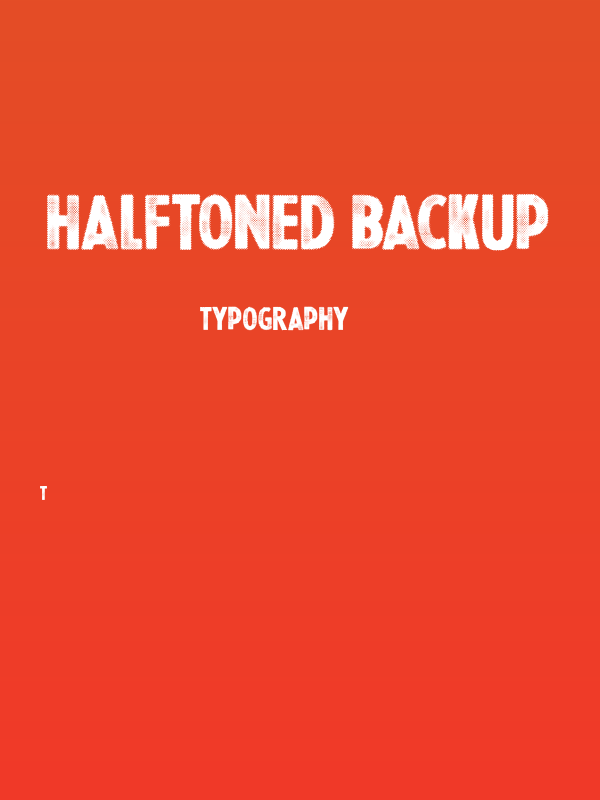 Halftoned Backup Poster