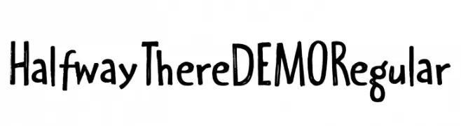 Halfway There DEMO Regular  font caratteri gratis