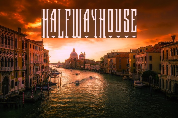 HalfwayHouse Schriftart examples