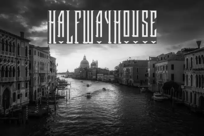 HalfwayHouse Font examples