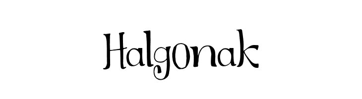 Halgonak  フリーフォントのダウンロード