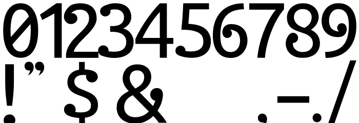 Halida Sans Normal Font OTHER CHARS