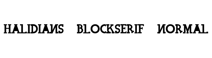 Halidians Blockserif Normal Font