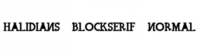 Halidians Blockserif Normal  Frei Schriftart Herunterladen