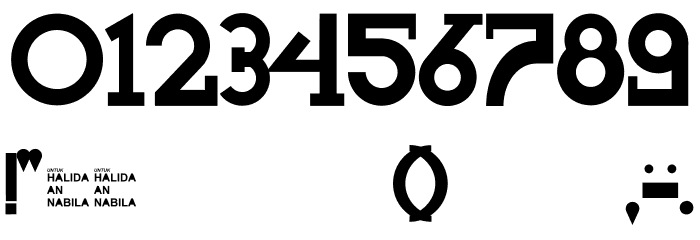 Halidians Blockserif Normal Font OTHER CHARS