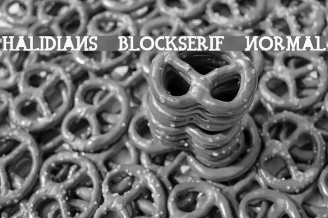 Halidians Blockserif Normal Font examples